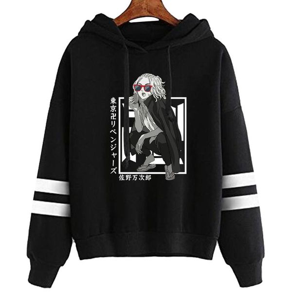 men's hoodies & sweatshirts classic tokyo revengers hoodie men women loose harajuku sweatshirt long sleeve unisex, Black